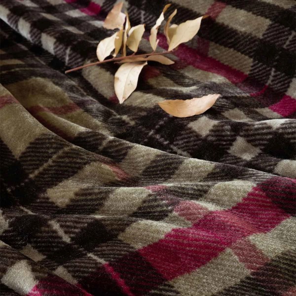 Κουβέρτα Βελουτέ Μονή καρό  Nima Bed Linen Edward5206482048744