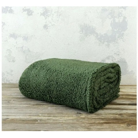 Κουβέρτα Βελουτέ Υπέρδιπλη 220x240εκ. Manta Forest Green Nima5206482029705