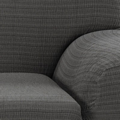 ΣΕΤ 3ΤΕΜ ΕΛΑΣΤΙΚΟ ΚAΛΥΜΜΑ ΚΑΝΑΠΕ ΟΒΑΛ  ΠΛΑΤΗ ΣΧ.AURA DARK GREY ΑΝΘΡΑΚΙ 2