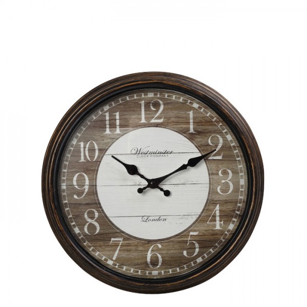 Ρολόι Τοίχου Πλαστικό Μπεζ 30.2cm - ESPIEL ROL609