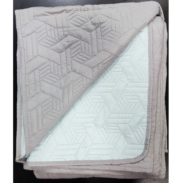 ΚΟΥΒΕΡΛΙ ΗΜΙΔΙΠΛΟ 180x240 GEO GRAY PISTACHIO