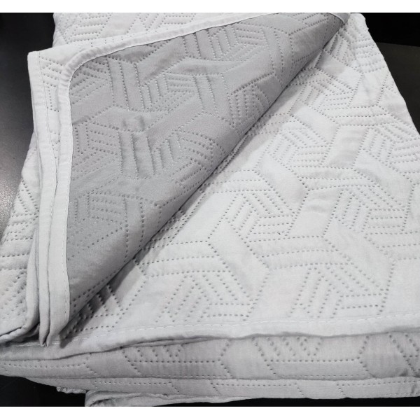 ΚΟΥΒΕΡΛΙ ΥΠΕΡΔΙΠΛΟ 180x240 GEO LIGHT GRAY  DARK GRAY