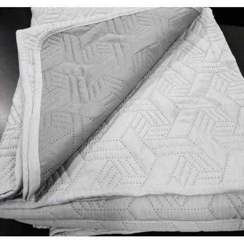 ΚΟΥΒΕΡΛΙ ΥΠΕΡΔΙΠΛΟ 180x240 GEO LIGHT GRAY  DARK GRAY