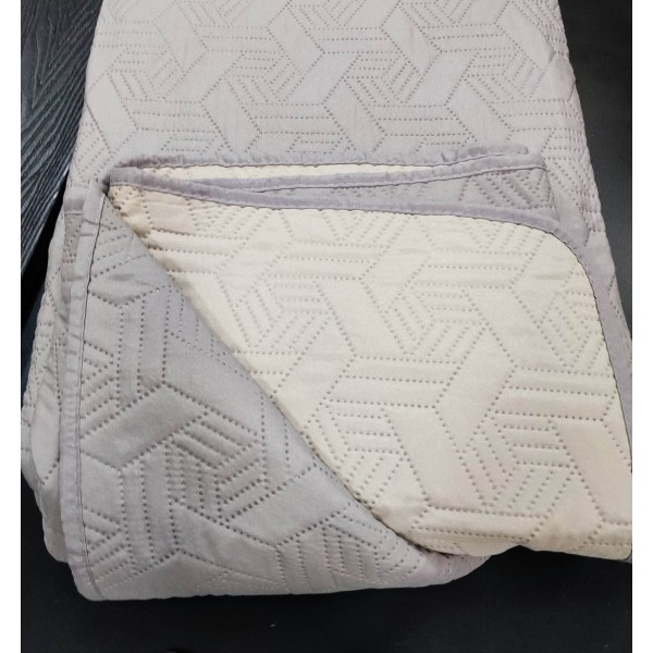 ΚΟΥΒΕΡΛΙ ΥΠΕΡΔΙΠΛΟ 160x240 GEO MOCΗA  DARK BEIGE