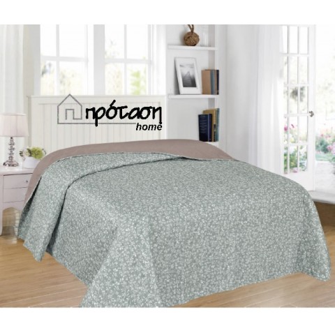 ΚΟΥΒΕΡΛΙ ΥΠΕΡΔΙΠΛΟ 240x260 TWING GRAY / MOCΗA  DARK BEIGE
