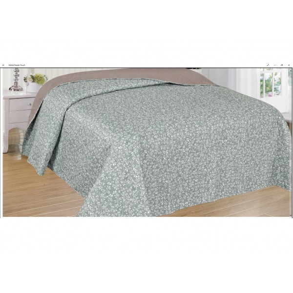 ΚΟΥΒΕΡΛΙ ΥΠΕΡΔΙΠΛΟ 240x260 TWING GRAY / MOCΗA  DARK BEIGE
