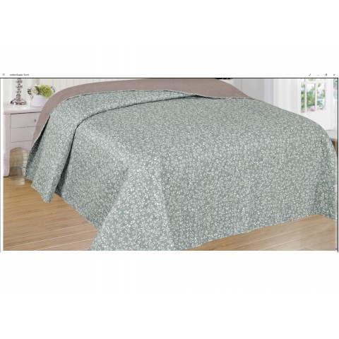 ΚΟΥΒΕΡΛΙ ΥΠΕΡΔΙΠΛΟ 240x260 TWING GRAY / MOCΗA  DARK BEIGE