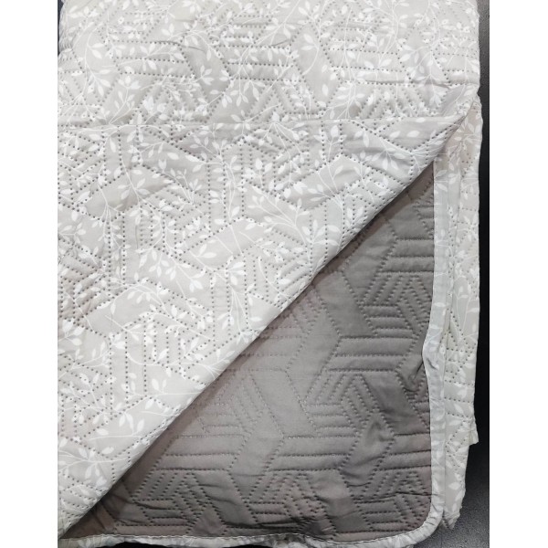 ΚΟΥΒΕΡΛΙ ΥΠΕΡΔΙΠΛΟ 260x240 TWING BEIGE / MOCΗA BEIGE