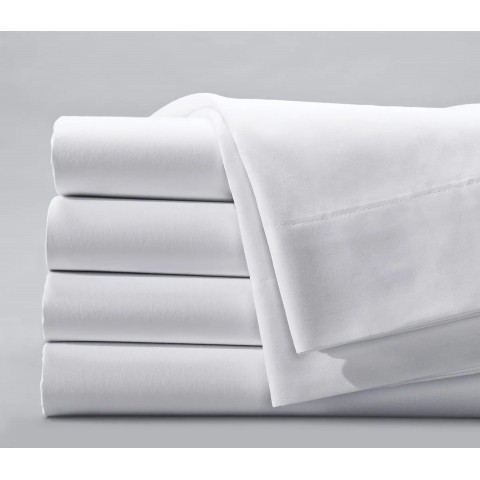 Σεντόνι Πάτμος Ημίδιπλο percale ( 200tc)  λευκό 100% βαμβάκι  180Χ270