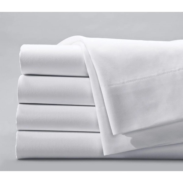 Μαξιλαροθήκη  Πάτμος percale ( 200tc) λευκό 100% βαμβάκι  53x73
