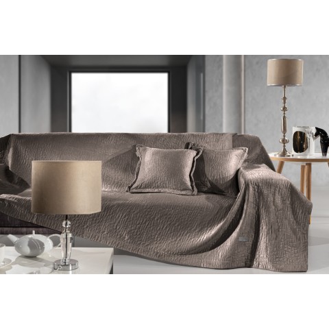 Σετ 2τμχ. Ριχτάρι 170Χ250 Avon Choco  με Διακοσμητικό Μαξιλαράκι 45x455206480608773