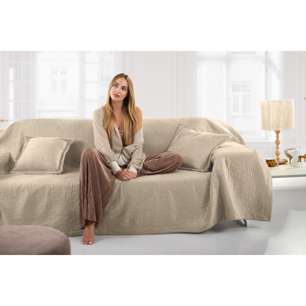 Σετ 2τμχ. Ριχτάρι  Avon camel  με Διακοσμητικό Μαξιλαράκι 45x45+35206480608773