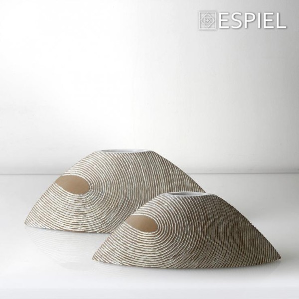 ΒΑΖΟ ''ΑΝΑΓΛΥΦΟ '' ΛΕΥΚΟ ΜΠΕΖ ΠΟΛΥΡΕΖIN.ΥΨΟΣ  19 ΕΚ FIK116 espiel5205918343767