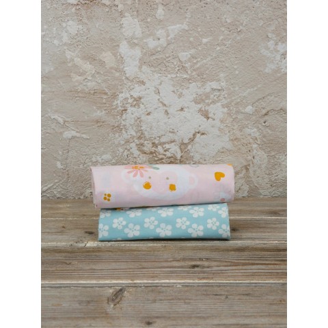 Σετ Σεντόνια Λίκνου 2x 70x110 - Happy Monkey Nima Home5206482086494