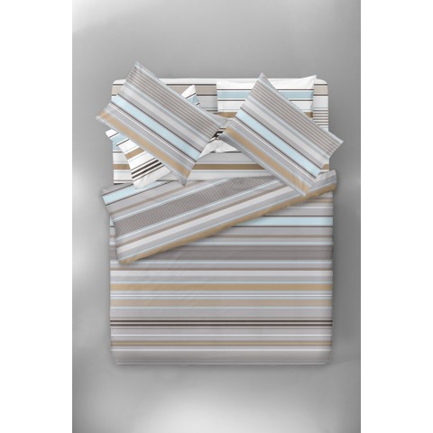 ΣΕΤ ΣΕΝΤΟΝΙΑ ΜΟΝΑ DOHA NATURAL 160X200+32 (ΜΕ ΛΑΣΤΙΧΟ) ΣΕΤ 4ΤΜΧ.