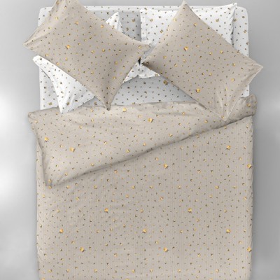 ΠΑΠΛΩΜΑΤΟΘΗΚΗ ΥΠΕΡΔΙΠΛΗ RAFFIA TAUPE 225X245 ΣΕΤ 3ΤΜΧ. SAIT