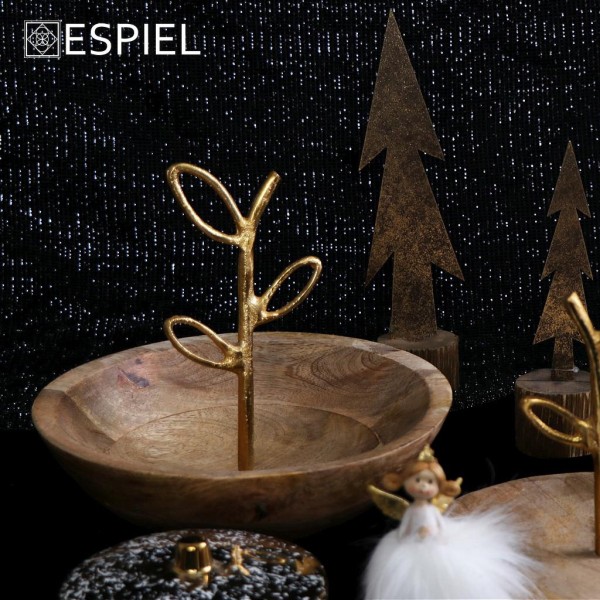 ΠΙΑΤΕΛΑ ΞΥΛINH  ΜΕ ΜΕΤΑΛΛΙΚΗ ΛΑΒΗ ΧΡΥΣΗ  20Χ20Χ17ΕΚ FRI114  ESPIEL5205918327453