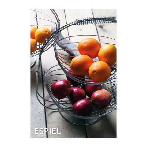 ΚΑΛΑΘΙ ΦΡΟΥΤΩΝ ΔΙΠΛΟ ΜΕΤΑΛΛΙΚΟ 35x19x44 ΕΚ. MTT112 ESPIEL5205918079987