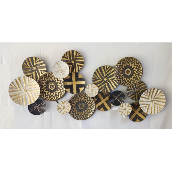 Μεταλλικό διακοσμητικό τοίχου circles 155Χ70 ITEM15309
