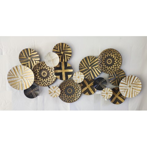 Μεταλλικό διακοσμητικό τοίχου circles 155Χ70 ITEM15309
