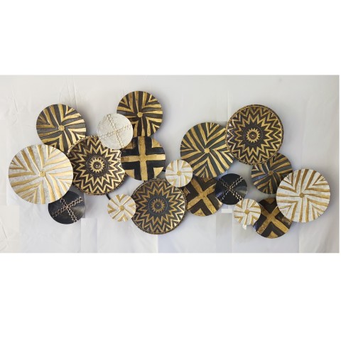 Μεταλλικό διακοσμητικό τοίχου circles 155Χ70 ITEM15309