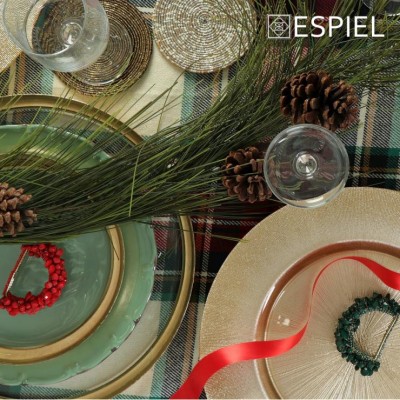 Σουβέρ Στρογγυλό Από Δερματίνη πράσινο 10.5cm  Espiel LTG10K48-1 2