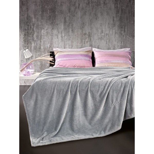 Guy Laroche Rombus Κουβέρτα Fleece Υπέρδιπλη 220x240εκ. Silver5206480568176