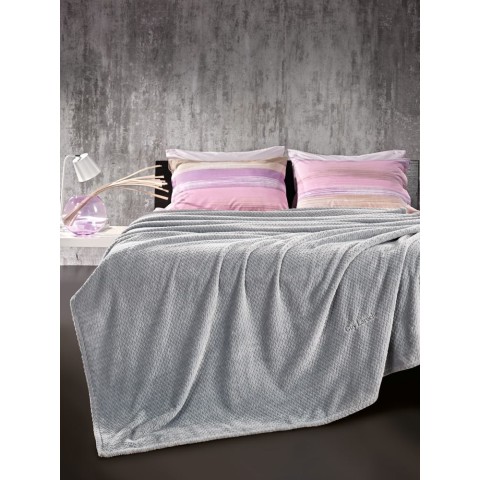 Guy Laroche Rombus Κουβέρτα Fleece Υπέρδιπλη 220x240εκ. Silver5206480568176