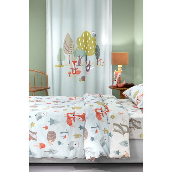 ΚΟΥΡΤΙΝΑ ΠΑΙΔΙΚΗ SAINT CLAIR SOFT-TOUCH TIMBER 160X240 ΜΙΝΤ