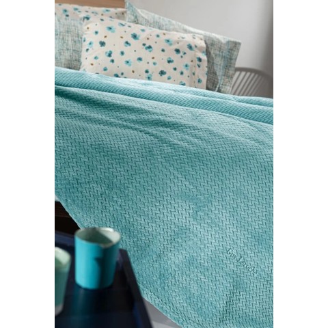 Laroche .ROMBUS PETROL Κουβέρτα Fleece Υπέρδιπλη 220x240εκ. 11130861210075206480568121