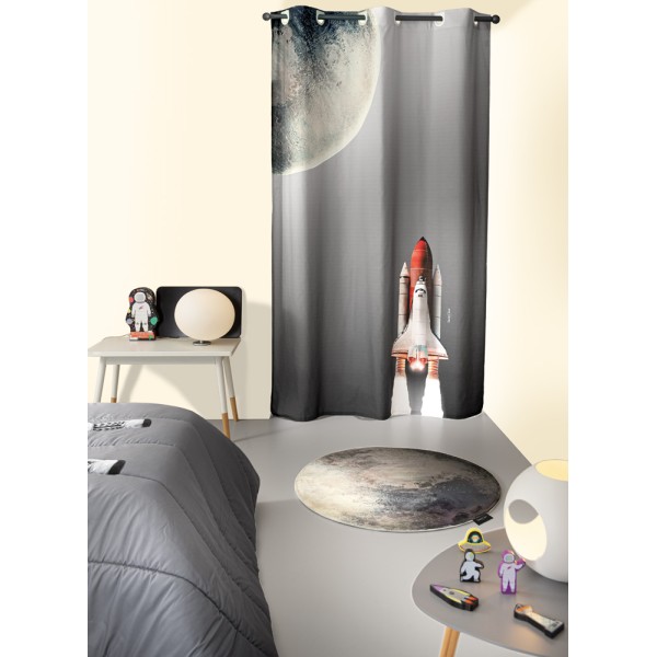 Κουρτίνα Παιδική Space Grey Saint Clair με τρούκς 160Χ2405206480588112