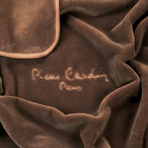 Κουβέρτα Βελουτέ Pierre Cardin NANCY 545 Μονή  1,60x2,20 Καφέ