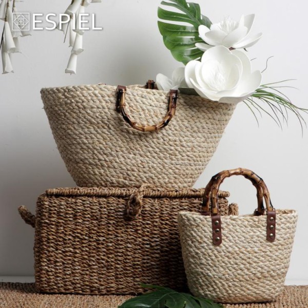 ΚΑΛΑΘΙ / ΤΣΑΝΤΑ ΨΑΘΙΝΟ BAMBOO SET/3 ΜΠΕΖ 54/45/28EK LUG116 ESPIEL5205918348311