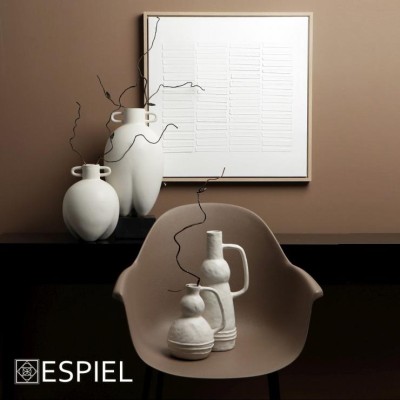 ΒΑΖΟ ''ΑΝΑΓΛΥΦΟ '' ΛΕΥΚΟ ΜΠΕΖ ΠΟΛΥΡΕΖIN.ΥΨΟΣ  19 ΕΚ FIK116 espiel5205918343767 2