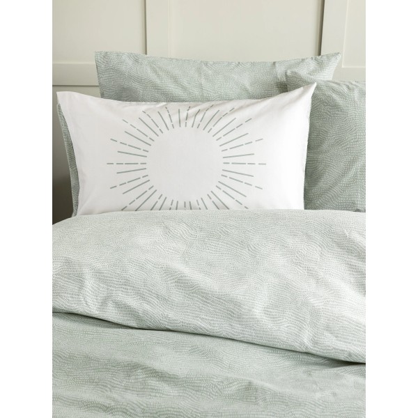 Σεντόνια (σέτ 4 τεμαχίων)  Waves Υπέρδιπλα 240x260 - πράσινο μπέζ5206482131170