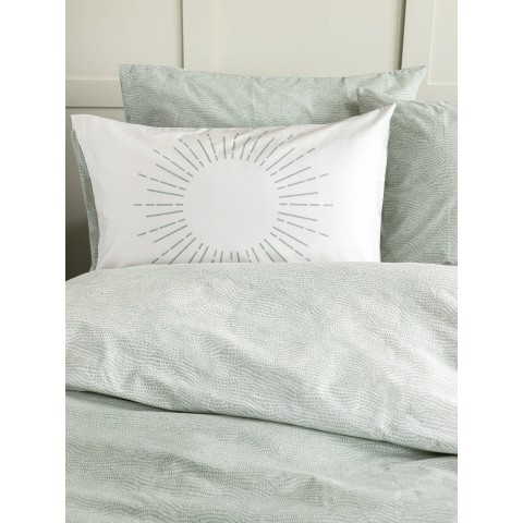 Σεντόνια (σέτ 4 τεμαχίων)  Waves Υπέρδιπλα 240x260 - πράσινο μπέζ5206482131170