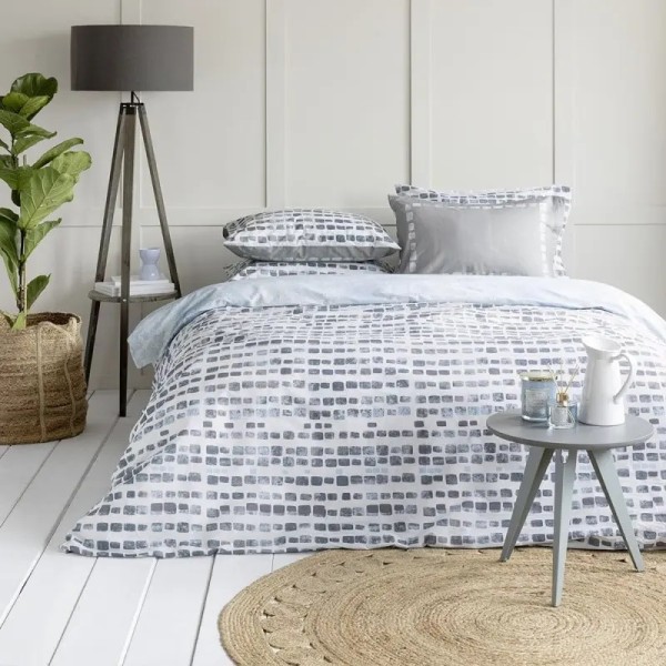 Σεντόνια (σέτ 4 τεμαχίων)  Seymour Υπέρδιπλα γαλάζιο γκρί  nima 5206482130944