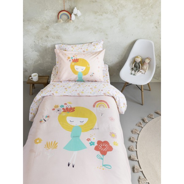 Σετ Σεντόνια Μονά με Λάστιχο - Fairy Love nima 5206482119376