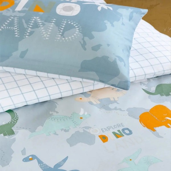 Σετ Παπλωματοθήκη Μονή - Dino Island nima5206482100626