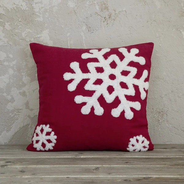 Μαξιλάρι Διακοσμητικό Χριστουγεννιάτικο (Με Γέμιση) Snowy Red-White Nima5206482089358