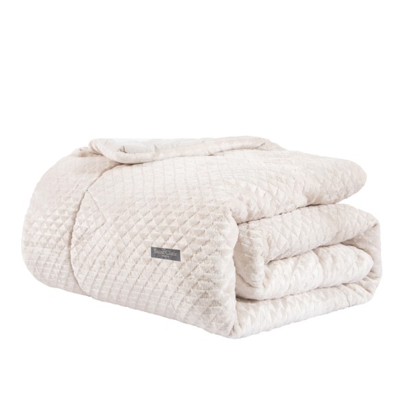 ΚΟΥΒΕΡΤΑ ΠΑΠΛΩΜA BAROQUE IVORY 180X240 SAINT CLAIR Paris