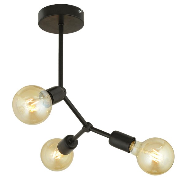 Φωτιστικό Κρεμαστό DAR Τρίφωτο Μαύρο Μέταλλο 40x40cm5200014780017