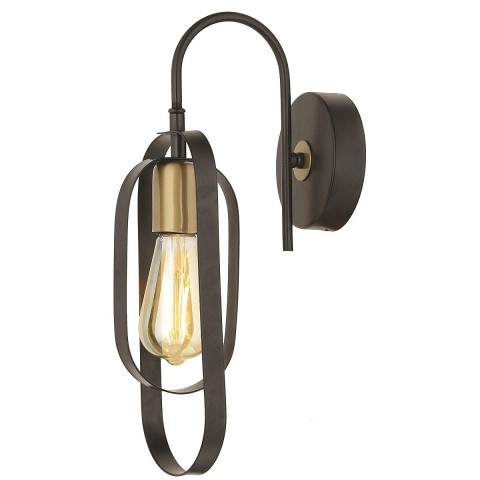 Φωτιστικό Τοίχου KOZ Μαύρο Μέταλλο 13x42cm5200014780031
