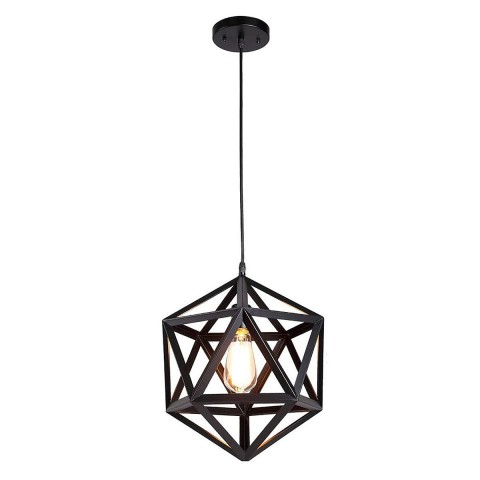 Φωτιστικό Κρεμαστό GEO Μαύρο Μέταλλο 37x100cm5200014780036