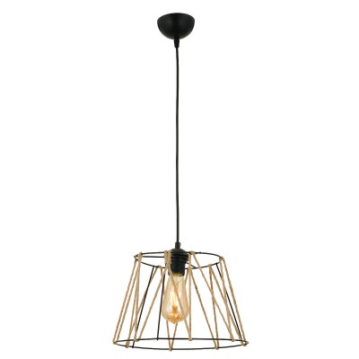 Φωτιστικό Κρεμαστό QUERA Δίφωτο Μαύρο/Χρυσό Μέταλλο/Αλουμίνιο 6x75x120cm5200014830010