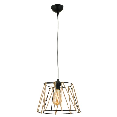 Φωτιστικό Κρεμαστό KRO Μαύρο Μέταλλο 30x80cm5200014780041