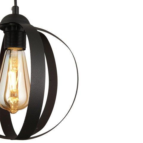 Φωτιστικό Κρεμαστό VANT Μαύρο Μέταλλο 22x90cm5200014780049