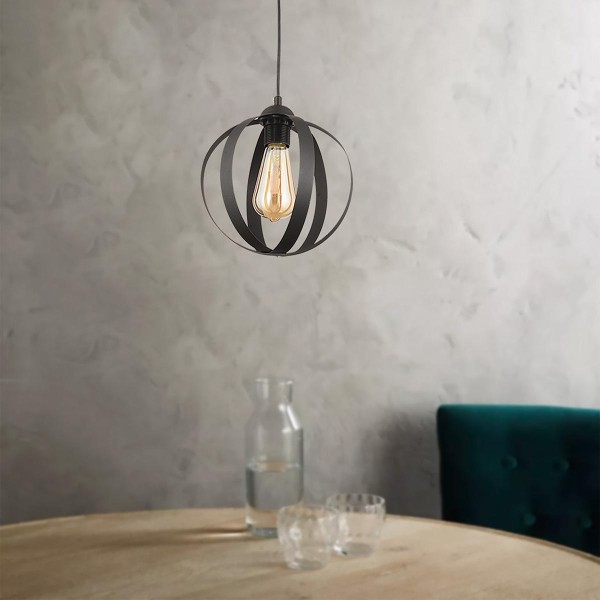 Φωτιστικό Κρεμαστό VANT Μαύρο Μέταλλο 22x90cm5200014780049