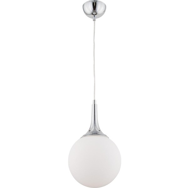 Φωτιστικό Κρεμαστό DAM Ασημί/Λευκό Μέταλλο/Γυαλί 15x70cm5200014780081