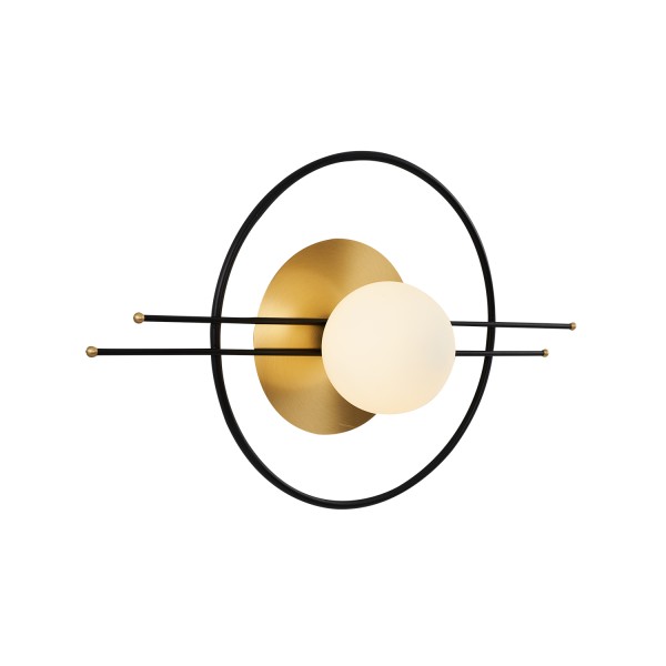 Φωτιστικό Τοίχου LECO Μαύρο/Χρυσό Μέταλλο/Αλουμίνιο 59x35x16cm5200014830018